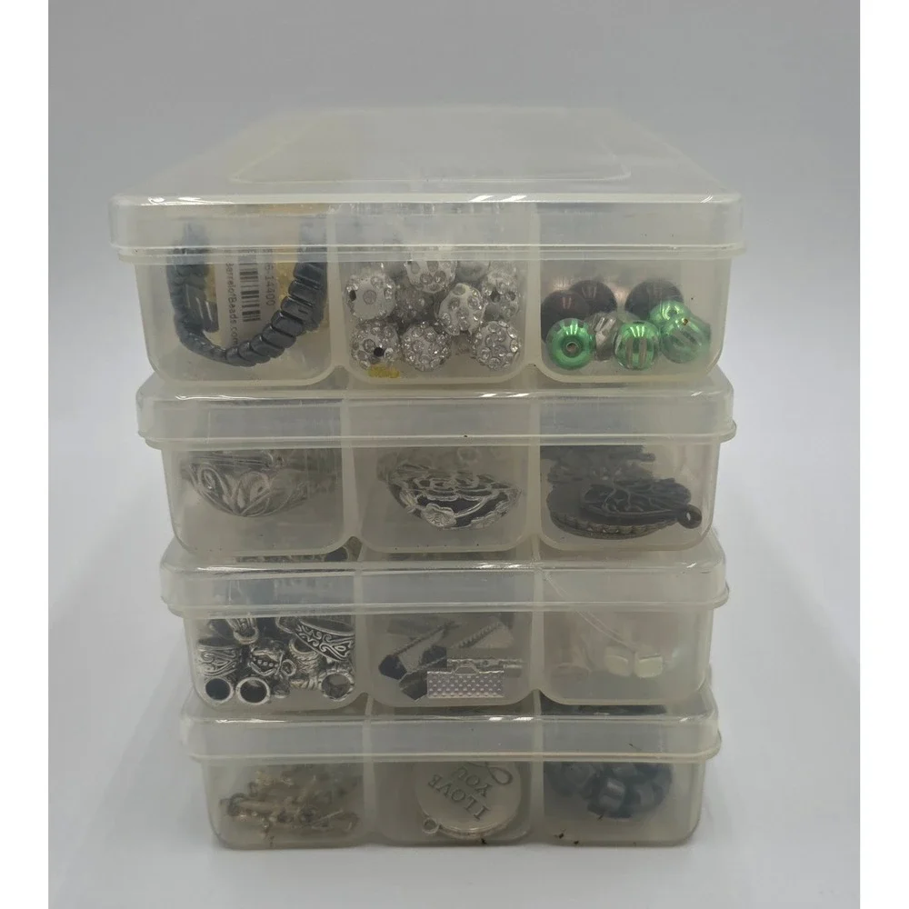 Jewelry Making Supply Lot of 900pc Beads Charms Findings Tree of Life Rhinestone